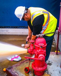 fire hydrant testing team